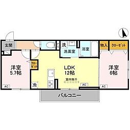 間取図画像 2LDK