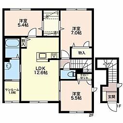 カーサホワイトショコラ 2階