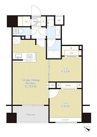 間取り アージョ志村坂上 10階/-