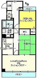 じょいあす北 2LDKの間取図画像