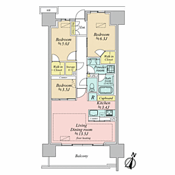 SHINTOCITY 3LDKの間取図画像