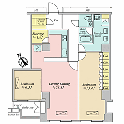 間取図画像 2LDK