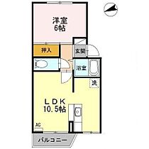 第七ドエル開洋 202 ｜ 青森県八戸市長者4丁目（賃貸アパート1LDK・2階・36.93㎡） その2