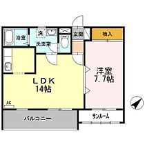 アスティオン 1B ｜ 青森県八戸市長根4丁目（賃貸アパート1LDK・1階・48.28㎡） その2