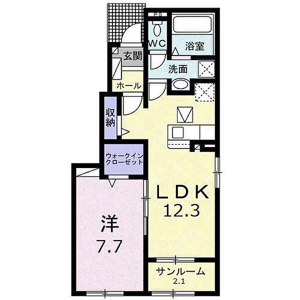 ル　シエル 101｜青森県八戸市大字沢里字鹿島沢(賃貸アパート1LDK・1階・50.14㎡)の写真 その2