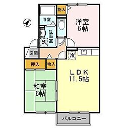 セジュールME秀 2LDKの間取図画像
