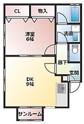 アイハウス 1DKの間取図画像