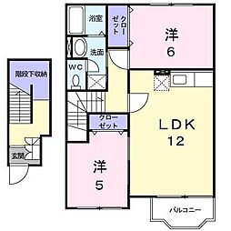 セレーノB 2LDKの間取図画像