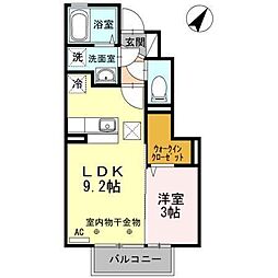 タイムズパークTK 1LDKの間取図画像