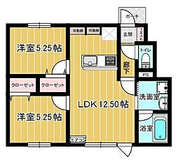 八戸市城下2丁目B(仮称) 2LDKの間取図画像