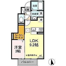 グランドルフ 1LDKの間取図画像