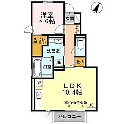 ララ・グラシア 1LDKの間取図画像