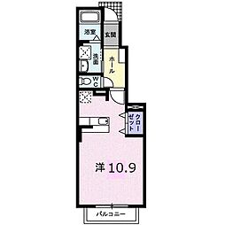 コンフォルターブルアヴァンセ ワンルームの間取図画像