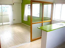 シティーハイツ龍蔵寺,(2) 2階2DKのリビング/ダイニング