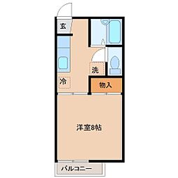 エヌ'ズハイツ 1Kの間取図画像