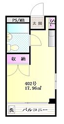 米花ビル ワンルームの間取図画像