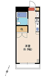 ジェイラム横濱 ワンルームの間取図画像