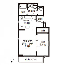 マ・ピエス五番館 1LDKの間取図画像