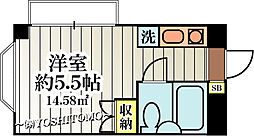 パークアベニュー国分寺2nd ワンルームの間取図画像