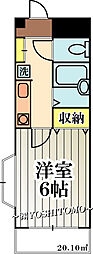 サンライズ田無V 3階1Kの間取り