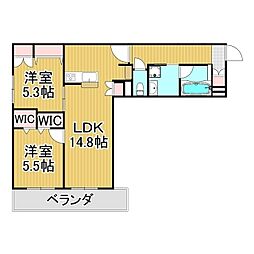Belle Grace 2LDKの間取図画像