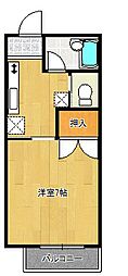 ジュネス船尾 1Kの間取図画像