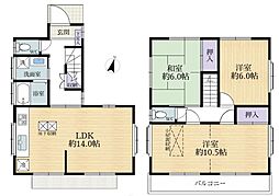 東大和市上北台3丁目　中古戸建て 3LDKの間取り