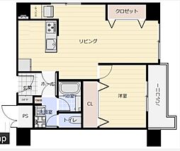 朝日プラザ高津2 1LDKの間取図画像