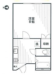エスペランサ隆美 ワンルームの間取図画像