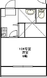 MT8 1Kの間取図画像