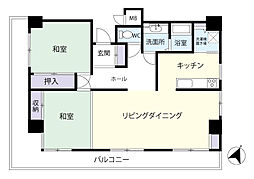 アーバンヒルズ湯河原 2LDKの間取図画像
