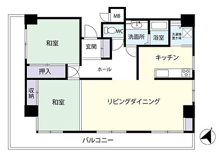 2LDK 間取り