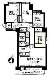 パールコート学園前 4LDKの間取図画像