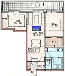 サングランデ 2LDKの間取図画像