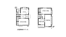 松ヶ丘B貸家 4DKの間取り