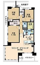 ジオ阪急洛西口ノースレジデンス 3SLDKの間取図画像