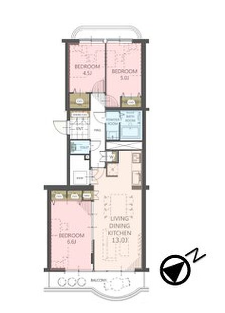 総戸数110戸の大規模マンションです。図面と異なる場合は現況優先といたします。