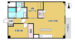 たまプラーザ岩崎マンション 1SLDKの間取図画像