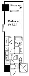 プレシャス渋谷 1Kの間取図画像