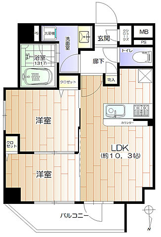 間取り ミューズプレイス　6階 8階/604