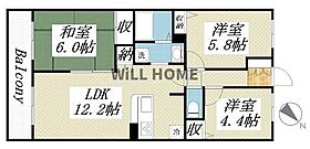 和歌山県岩出市西国分（賃貸マンション3LDK・4階・57.20㎡） その2