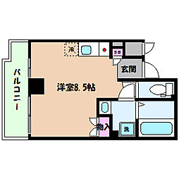 セルフィーユ六甲 ワンルームの間取図画像