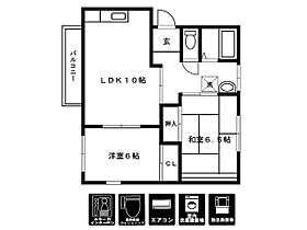 光陽ハウス 4 ｜ 富山県高岡市下伏間江赤江町519-1（賃貸アパート2LDK・2階・47.08㎡） その2