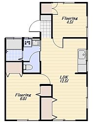 クレシア 2LDKの間取図画像