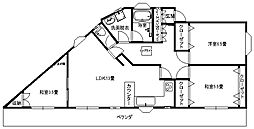ロイヤルシャトル大倉山 3LDKの間取図画像