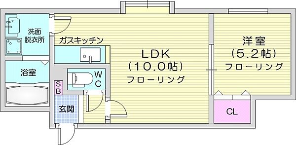 エル・ドラード ｜北海道札幌市東区北五十条東2丁目(賃貸アパート1LDK・1階・31.79㎡)の写真 その2