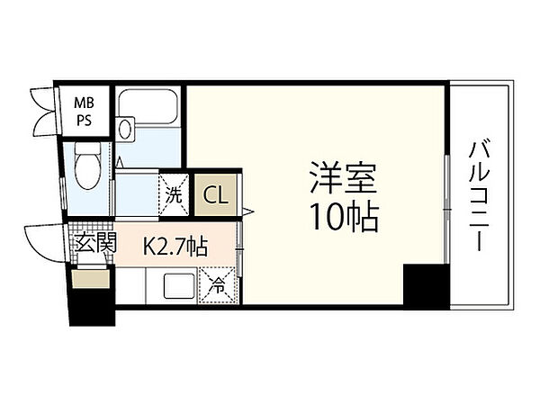 広島県広島市西区己斐本町1丁目(賃貸マンション1K・5階・27.40㎡)の写真 その2