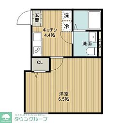 朝霞市朝志ヶ丘計画 3階1Kの間取り