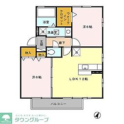 アネシス　II 2階2LDKの間取り