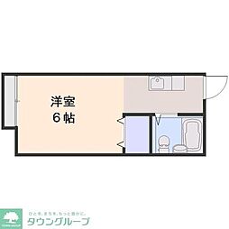 プルミエ 2階ワンルームの間取り